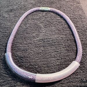 Artisan Purple Mesh Chocker Necklace - Silver tone ends.  Corning Glass Museum